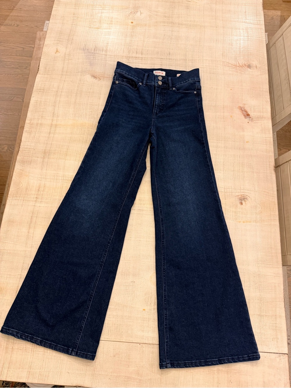 sofia by sofia vergara Dark Indigo Wide Leg Jeans
